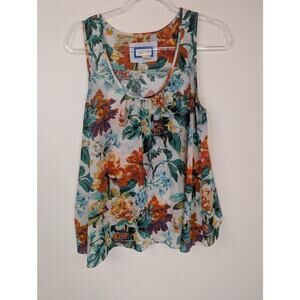 Meadow Rue Tank Top Womens Medium Floral Boho Flowy Sleeveless Blouse